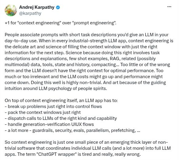 Andrej Karpathy · 从 Prompt 到 Context